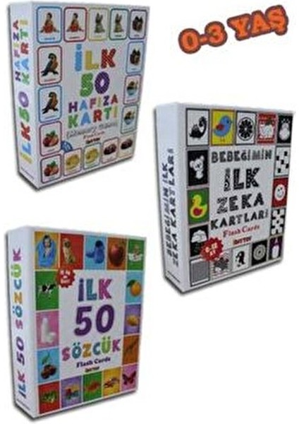 0-3 Yaş Zeka Kartları Seti - 3 Adet