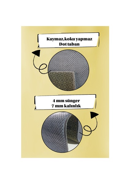 Kaymaz Tabanlı Kesme Kabartmalı Salon Koridor Mutfak Hali Antrasit Gri Yolluk Vzr 7004 Antrasit fırsatları