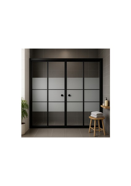 Duşakabin Ön Cephe Siyah Kumlama Box Desen fırsatları