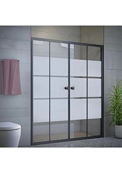 Duşakabin Ön Cephe Siyah Kumlama Box Desen indirimleri