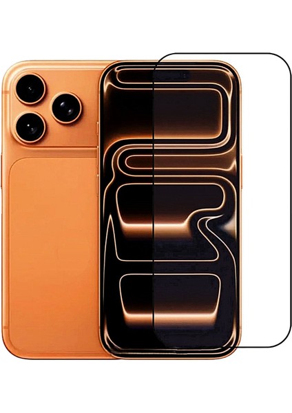 iPhone 17 Pro Max Uyumlu Kırılmaz Çizilmez Toz Tutmaz Şeffaf 5d Temperli Kaliteli Cam Ekran Koruyucu