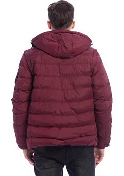 Erkek Bordo Mont + Yelek 2 Si Bir Arada Su Geçirmez fiyatları