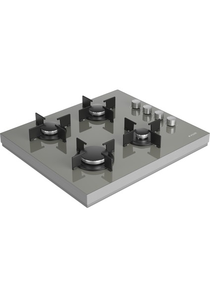 Stoc 828 G Set Üstü Ocak 4 Gözlü Cam Yüzey 60 cm Gri