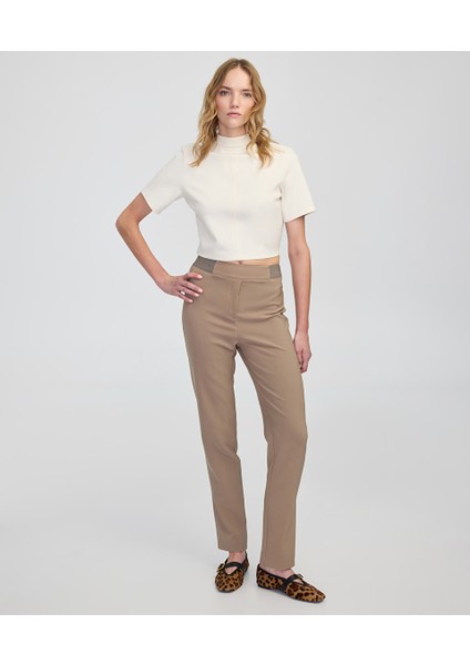 Parlak Şeritli Skinny Fit Pantolon IW6250003227014