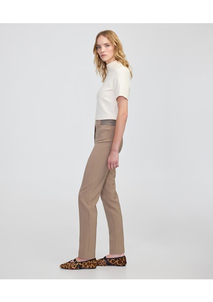 Parlak Şeritli Skinny Fit Pantolon IW6250003227014 fiyatları