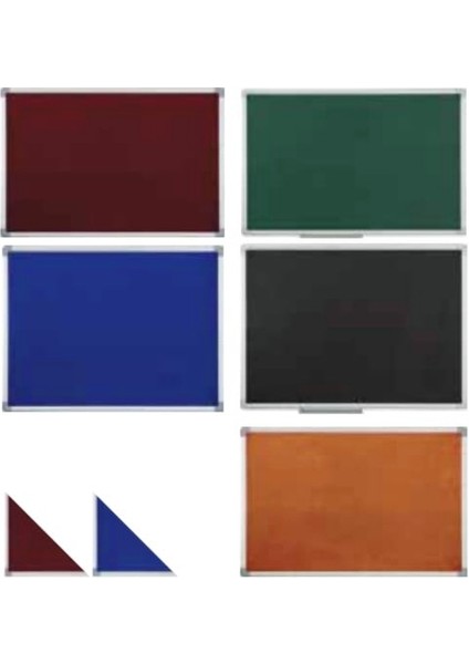 90X120 Soft Alüminyum Çerçeve Mavi Kumaş Pano