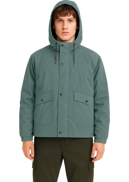 Forest Edge Oversize Fermuarlı Kapüşonlu Yağmurluk indirimleri