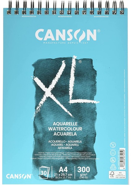 XL Aquarelle Sulu Boya Bloğu Üstten Spiralli A4 300gr 30 Yaprak fiyatları