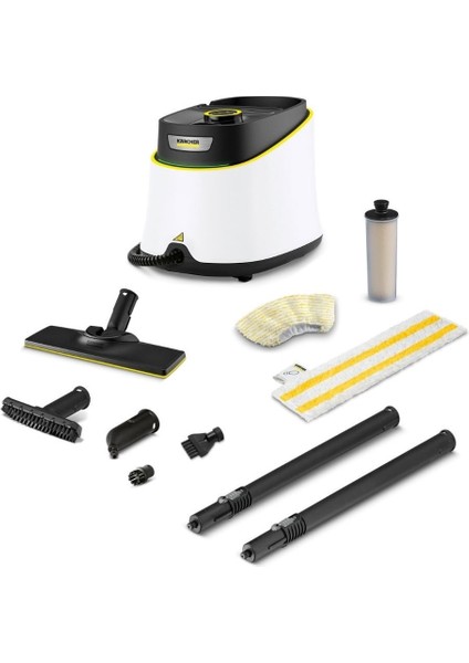 SC 3 Deluxe EasyFix 1900W Buharlı Temizlik Makinesi – Zemin Nozulu, Mikrofiber Bez ve Kireç Önleyici Kartuş ile Çok Amaçlı Ev ve Zemin Temizliği