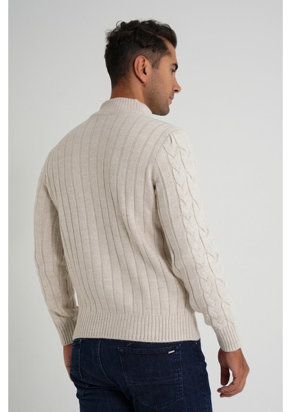 Cepli Arka Kol Fitilli Yürütme Saç Örgülü Dik Yaka Yün Hırka fiyatları