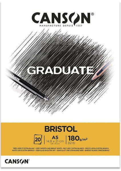 Gradute Brıstol A5 180GR 20 Yaprak fiyatları