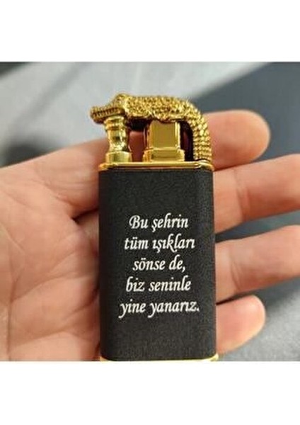 Kişiye Özel Isim Baskılı Ejderha Çakmak ( Gazlı ) Timsah Çakmak Rüzgarda Sönmez Pürmüzlü fiyatları