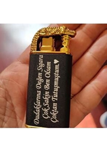 Kişiye Özel Isim Baskılı Ejderha Çakmak ( Gazlı ) Timsah Çakmak Rüzgarda Sönmez Pürmüzlü