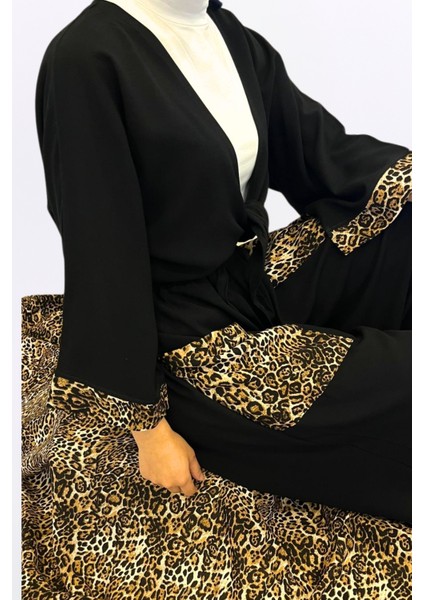 Otantik Bohem Şalvar- Viskon Kumaş Şık Rahat Kalıp Leopar Cepli Otantik Bohem Tarzı Kadın Şalvar modelleri