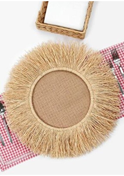 Bej Jüt Kumaşlı Supla Rafya M009 indirimleri