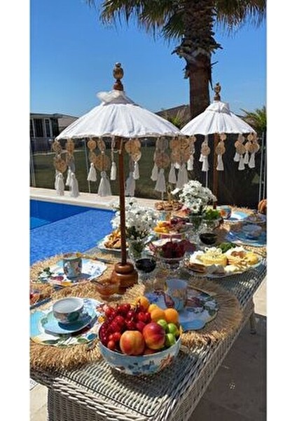 Bej Jüt Kumaşlı Supla Rafya M009