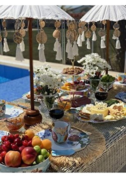 Bej Jüt Kumaşlı Supla Rafya M009