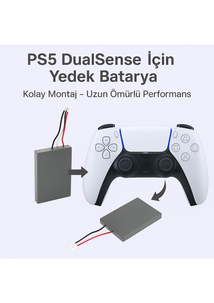 Ps5 Dualsense 3.65V 2000MAH Li-Ion Yedek Joystick Batarya Pili fiyatları