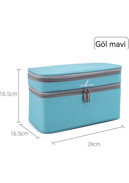 çok Fonksiyonlu Su Geçirmez Çift Katmanlı Sütyen Iç Çamaşırı Islak ve Kuru Ayırma Saklama Çantası (Yurt Dışından)