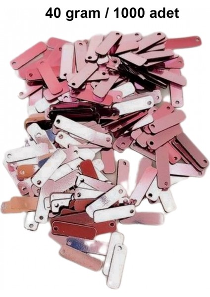 Bakır 15 x 5 mm Dantel Oya Yazma Halhal Abiye Lazer Kesim Pul 1000 Adet / 40 Gram