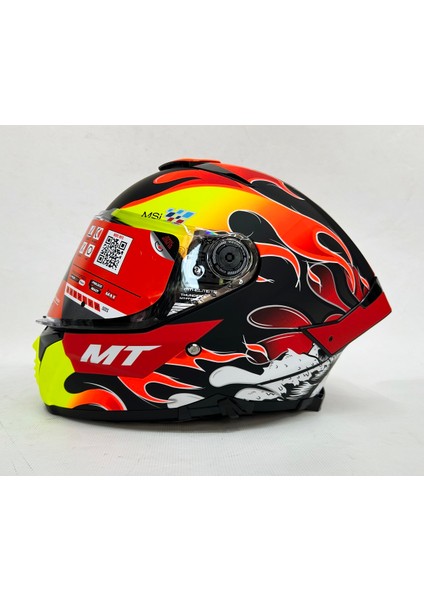 Thunder 4sv Yamanaka B3 Şefaf Vizörlü Kask Mat Renk - Iç Güneş Vizörlü