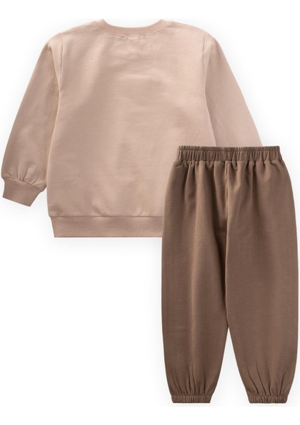 Kirpi Baskılı Sweatshirt Takım 0-5 Yaş Bej fiyatları