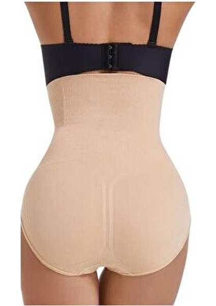 Doğum Sonrası Ten Rengi 1 Beden Küçük Gösteren Yüksek Bel Toparlayıcı Sıkılaştırıcı Slip Korse Külot