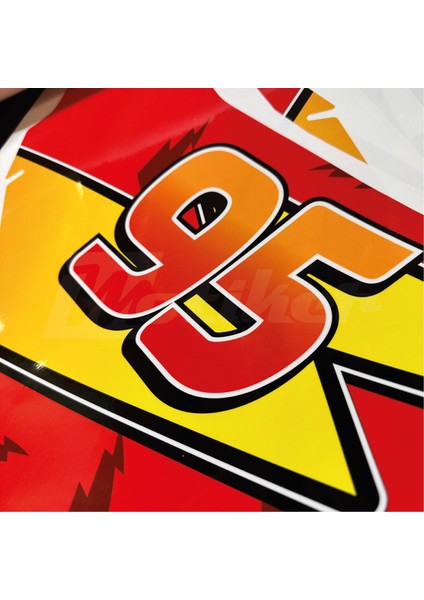 CFMOTO 250SR McQueen Kırmızı Sarı Sticker Parçalı Motosiklet Kaplama Etiket Modeli fiyatları