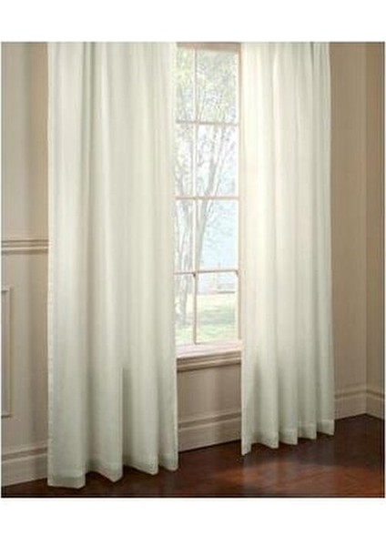 Lüx Güneşlik Perde Krem Renkli Pilesiz Desenli Cotton Kumaş Özellikli indirimleri