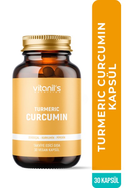 Türmeric Curcumin (Zerdeçal ve Piperin) 30 Vegan Kapsül