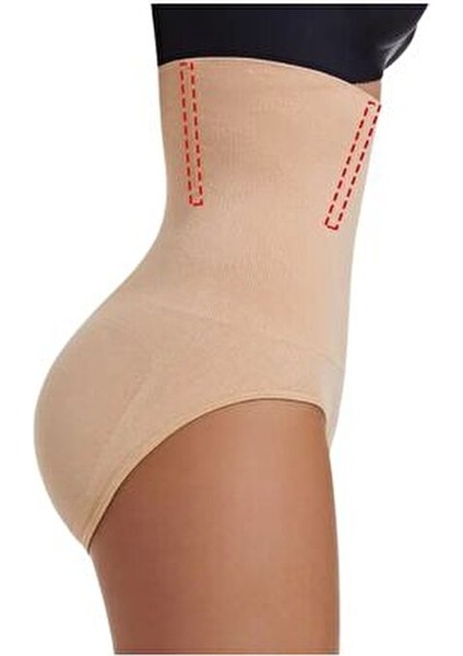 Doğum Sonrası Ten Rengi 1 Beden Küçük Gösteren Yüksek Bel Toparlayıcı Sıkılaştırıcı Slip Korse Külot fırsatları