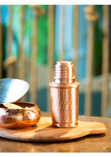 Bakır Matara Çekiç Dövme Küçük Boy Mat Bakır Renk modelleri