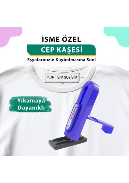 Mavi Öğrenci Cep Kaşesi, Okul Anaokul Kreş Kaşesi, Defter Kitap, Kıyafet Elbise Kaşesi Etiketi