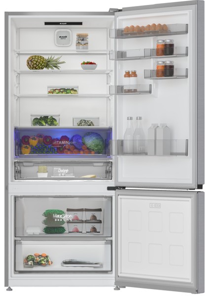278550 Eı Fit Alttan Donduruculu Buzdolabı Inox