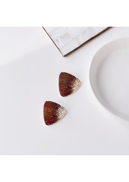 Triangolo Gold Çelik Küpe