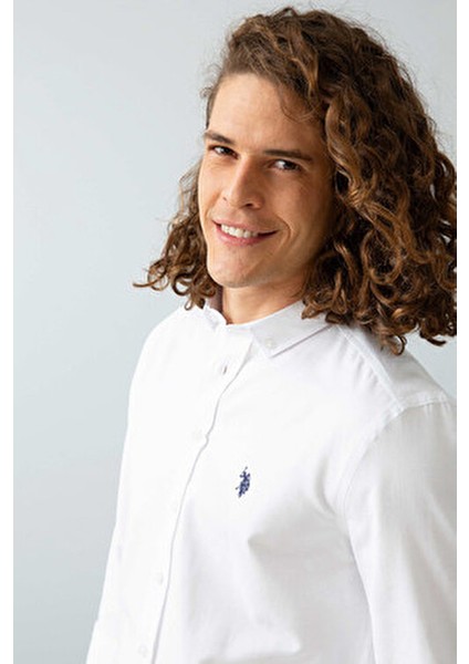 Erkek Gömlek Klasik Stil Slim Fit Uzun Kol Düz Beyaz Renk fiyatları