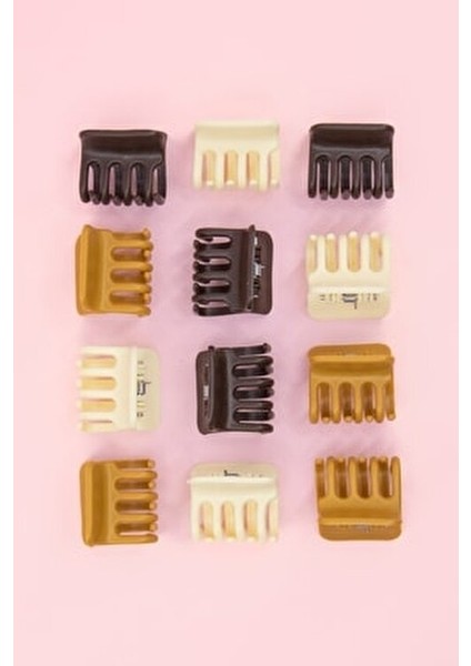 Kadın 12'li Kahve Timsah Mandal Toka Seti fiyatları