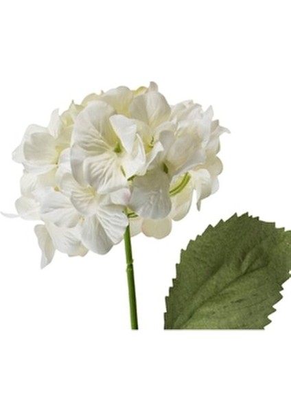 Beyaz Yapay Ortanca Dal Çiçek 75 cm fiyatları