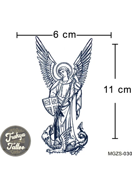 Yarı Kalıcı Dövme Kanatlı Melek Dövmesi MGZS-030