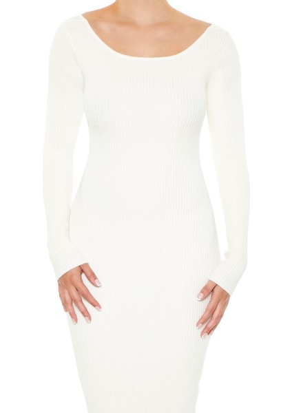 Sırt Detaylı Midi Kazak Elbise modelleri