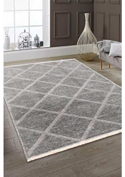 Rodney Vl Yıkanabilir Kaydırmaz Çift Taraf Pamuk Dokuma K.gümüş Premium Kalite Kilim