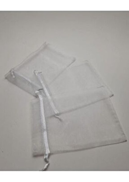 Kına ve Çerez Kesesi,tesbih Kesesi, 50 Adet Beyaz Düz 12X14 cm ,desenli Tül Kese fiyatları