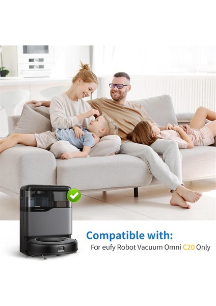 Eufy C20 Omnı Robot Vakumları Yedek Parçalar Kit Ana Yan Fırça Hepa Filtre Mop Bez Toz Çantaları (Yurt Dışından) fiyatları
