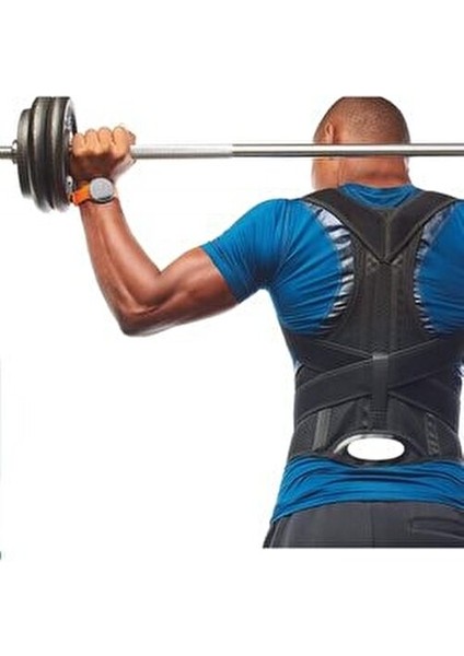 Unisex Siyah Balenli Dik Duruş Bel ve Sırt Korsesi fiyatları