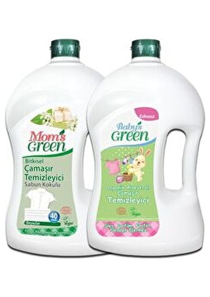 2'li Set- 1500 ml Çamaşır Temizleyici Beyazlar Için- 1500 ml Organik Bebek Çamaşır Temizleyici