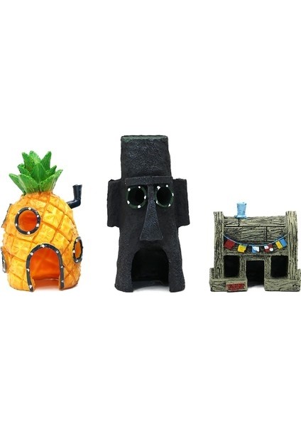 Balık Tankı Peyzaj Karikatür Süs Ananas Ev Akvaryum Dekorasyonu 3 Adet (Yurt Dışından) indirimleri