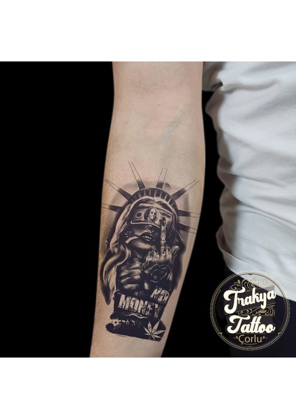 Yarı Kalıcı Dövme Örgürlük Anıtı Kadın Yarım Kol Geçici Dövme MGZ-005 fiyatları