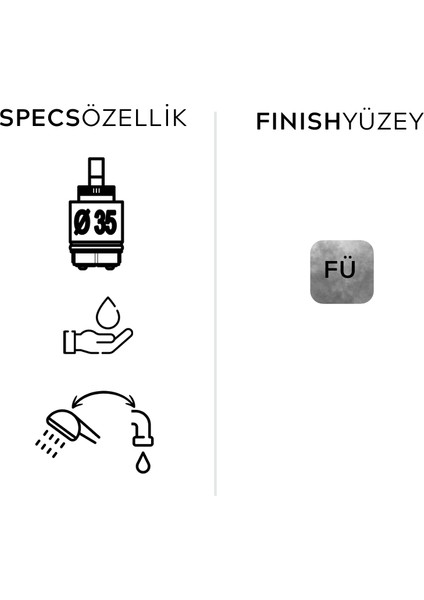 Ayliz Mix Banyo Bataryası Füme modelleri