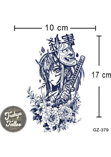 Yarı Kalıcı Dövme Geçici Anime Japon Dövme