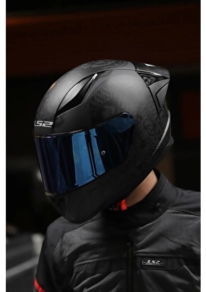Rapıd 2 Race Takaroa Mat Siyah Kask